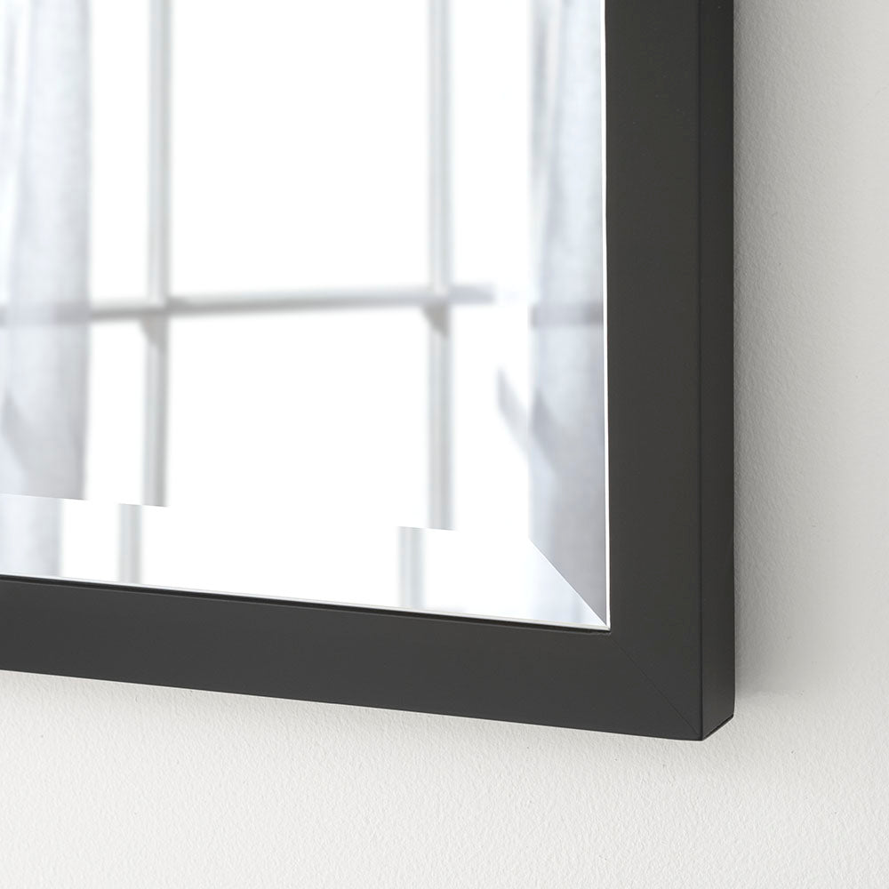 Product photograph of Olivia S Amara Mantle Wall Mirror In Black from Olivia's.
