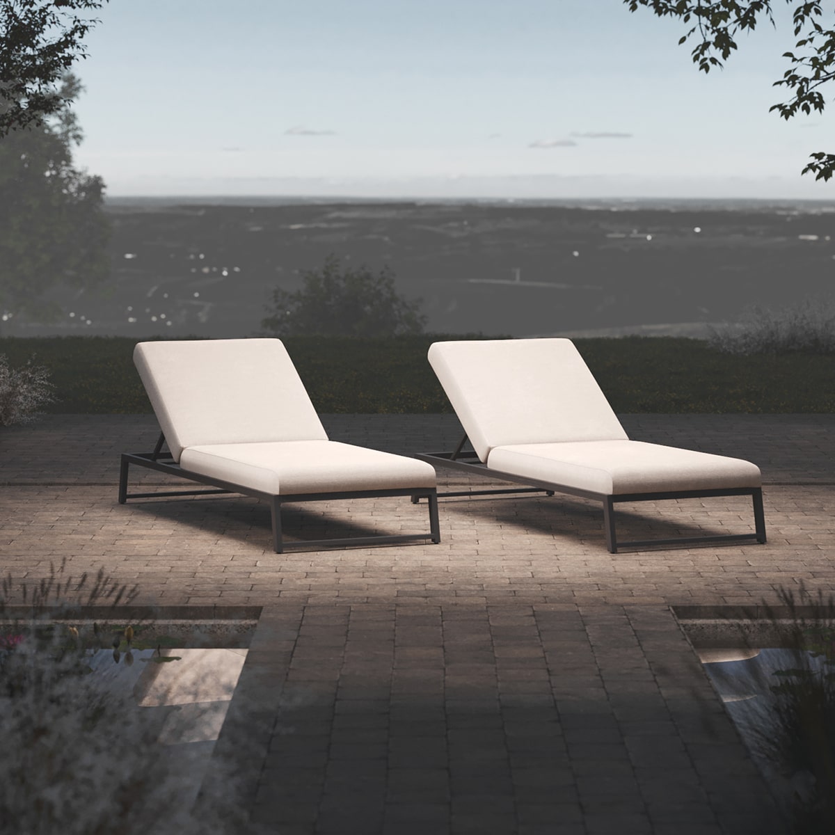 Product photograph of Maze Outdoor Allure Sunlounger In Oatmeal from Olivia's.