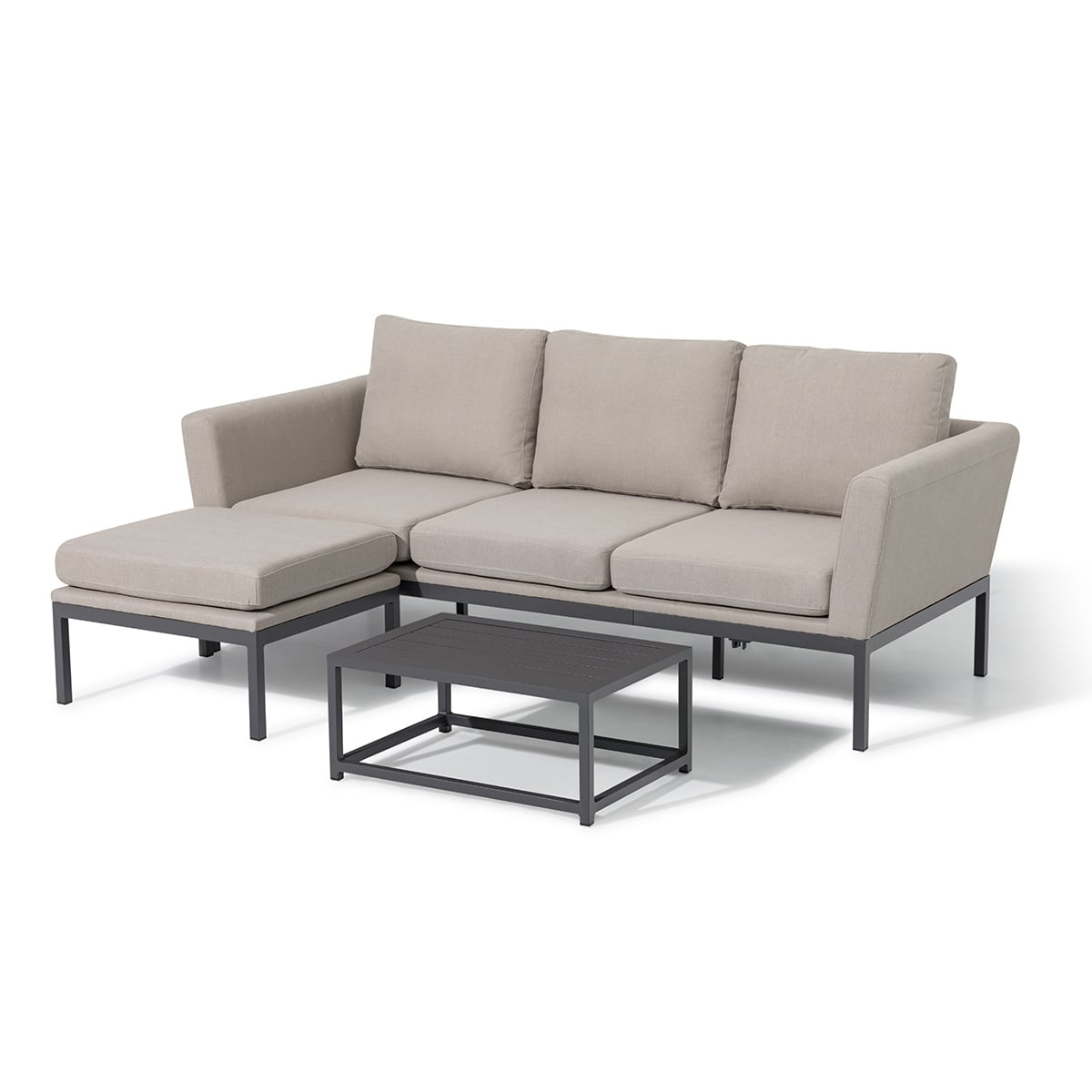 Maze Outdoor Pulse Chaise Sofa Set In Oatmeal