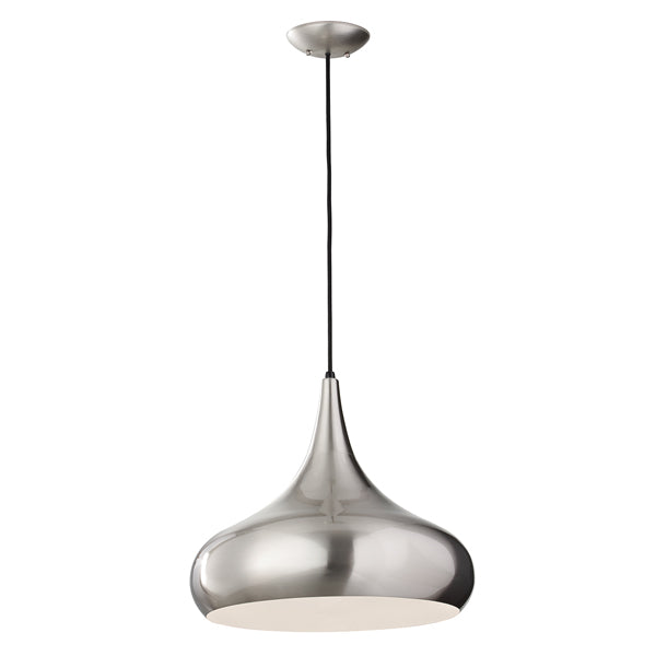 Product photograph of Elstead Beso 1 Light Pendant Brushed Steel Outlet Small from Olivia's