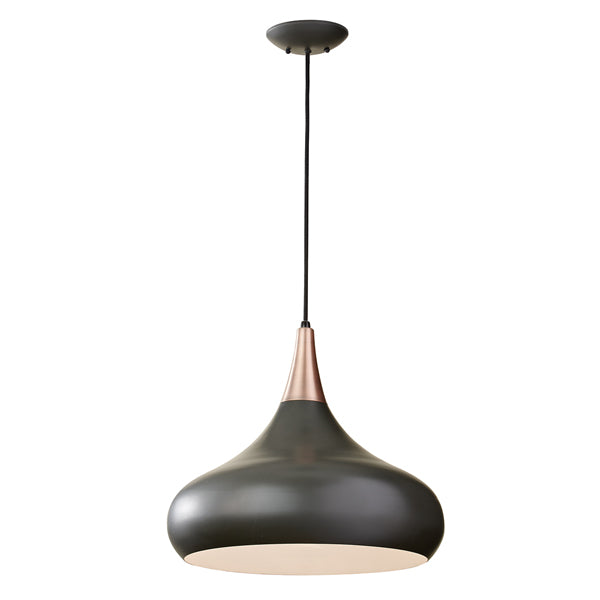 Product photograph of Elstead Beso 1 Light Pendant Dark Bronze Outlet Medium from Olivia's