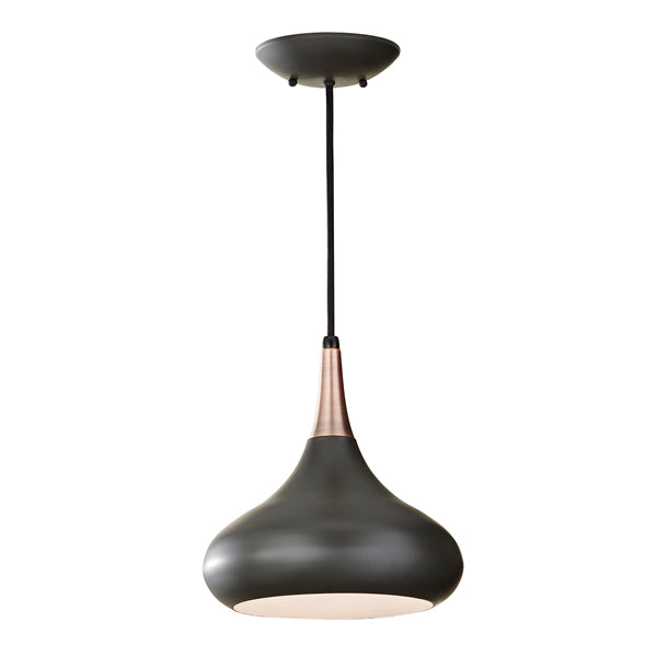 Product photograph of Elstead Beso 1 Light Pendant Dark Bronze Outlet Medium from Olivia's.