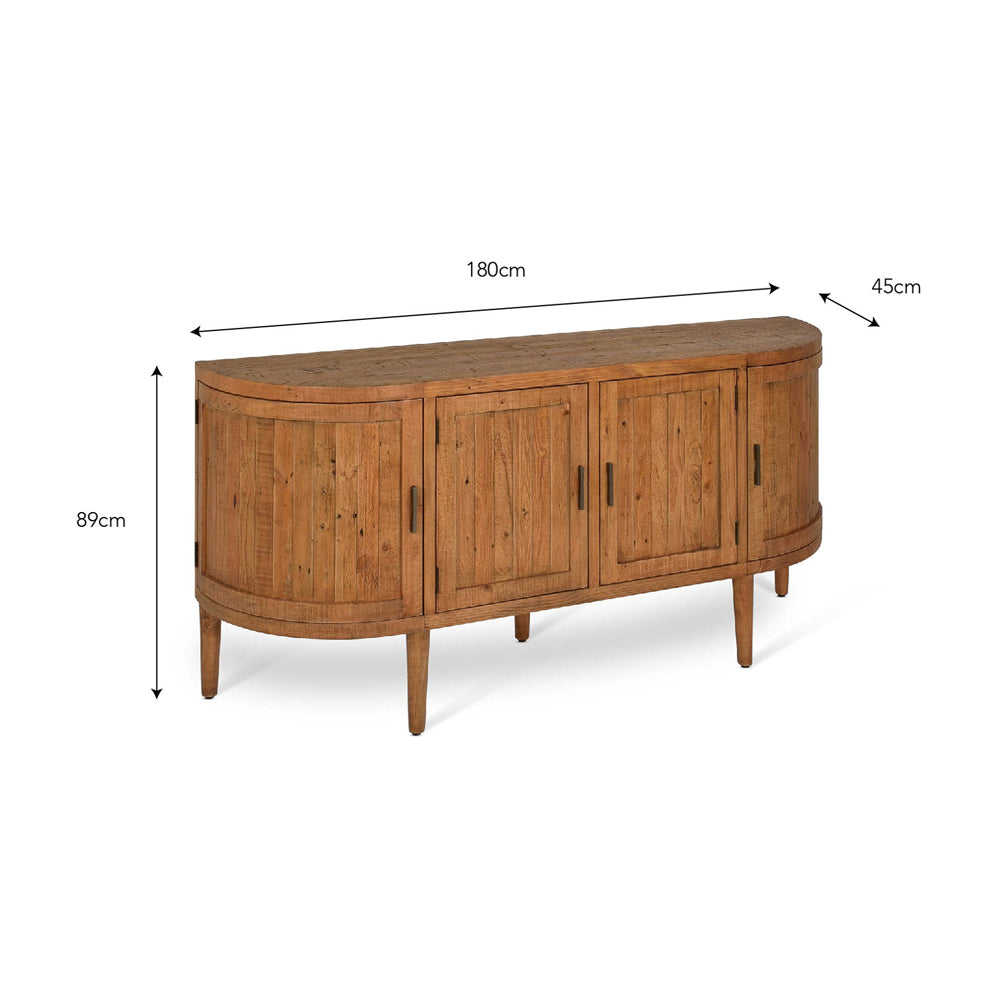Product photograph of Garden Trading Ashwell Curved Sideboard Natural from Olivia's.