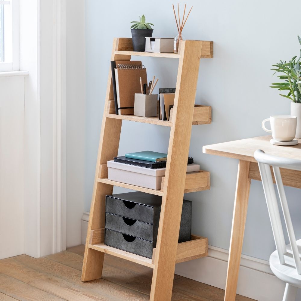 Product photograph of Garden Trading Hambledon Oak Low Shelving Unit from Olivia's