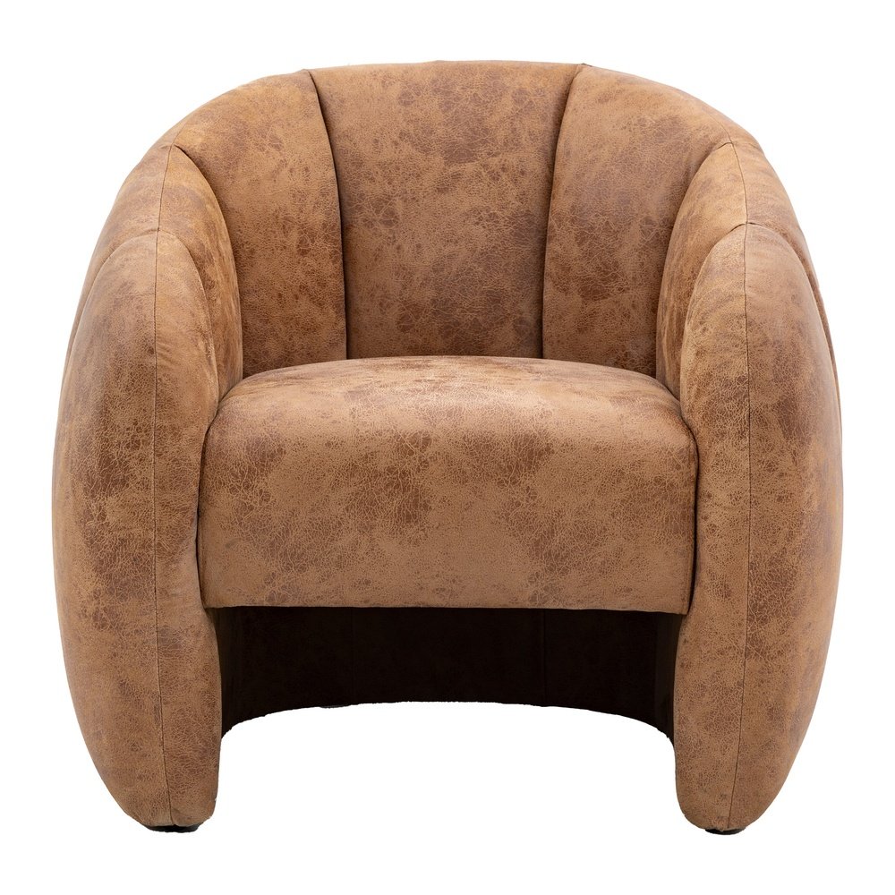 Product photograph of Gallery Interiors Oxford Tub Chair In Antique Tan Leather from Olivia's
