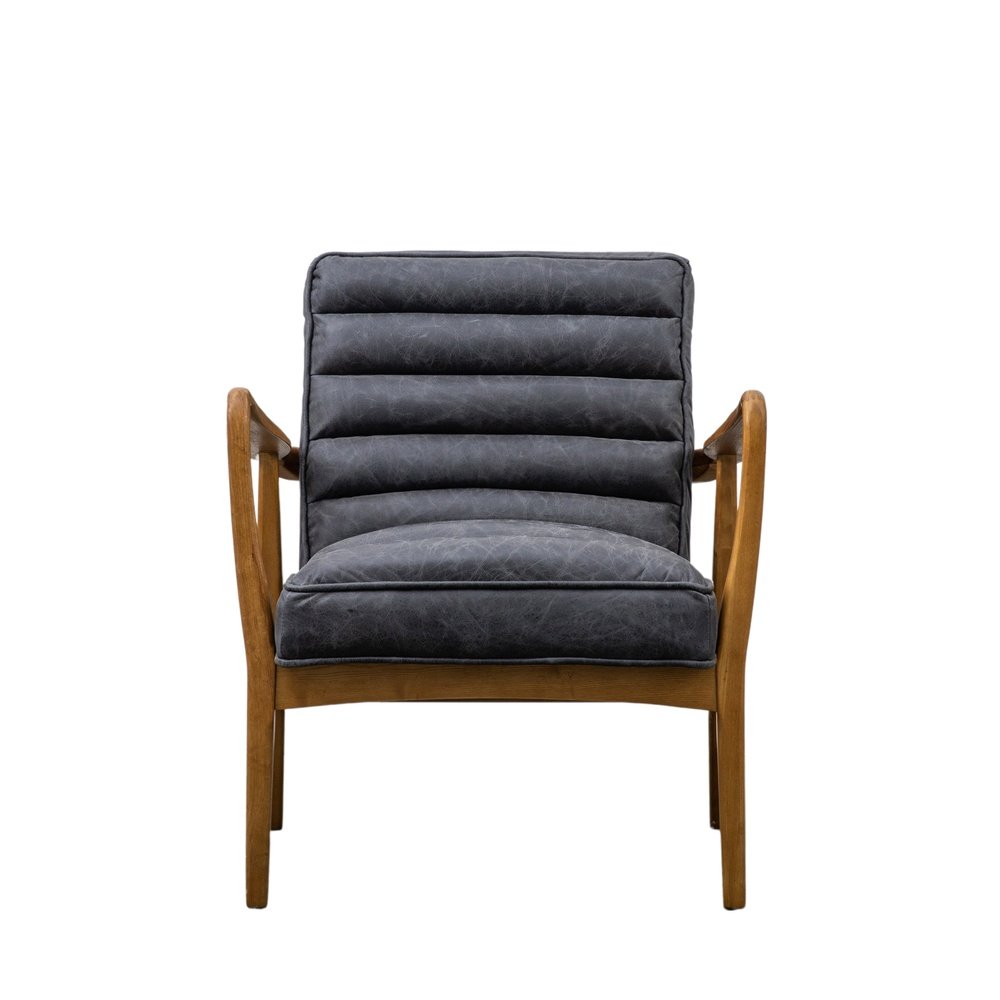 Product photograph of Gallery Interiors Datsun Occasional Chair In Antique Ebony from Olivia's.