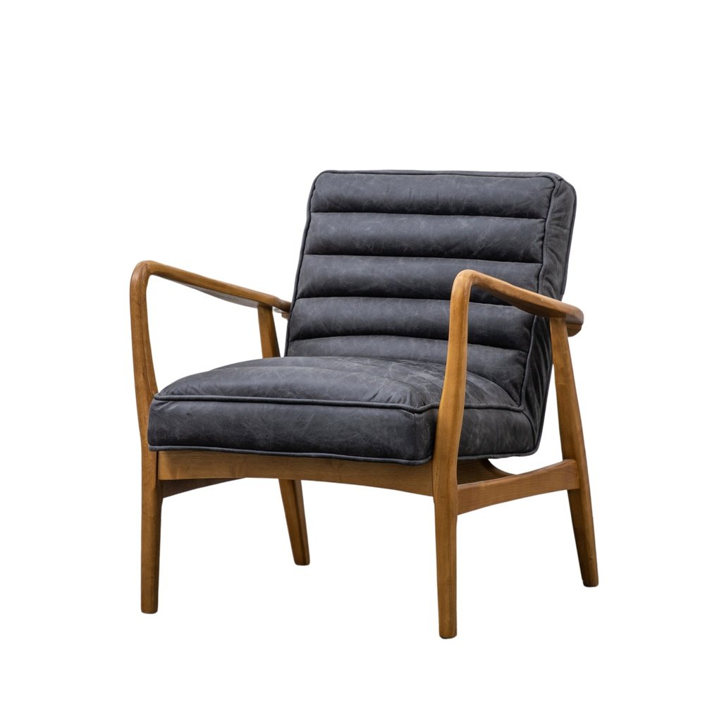 Product photograph of Gallery Interiors Datsun Occasional Chair In Antique Ebony from Olivia's