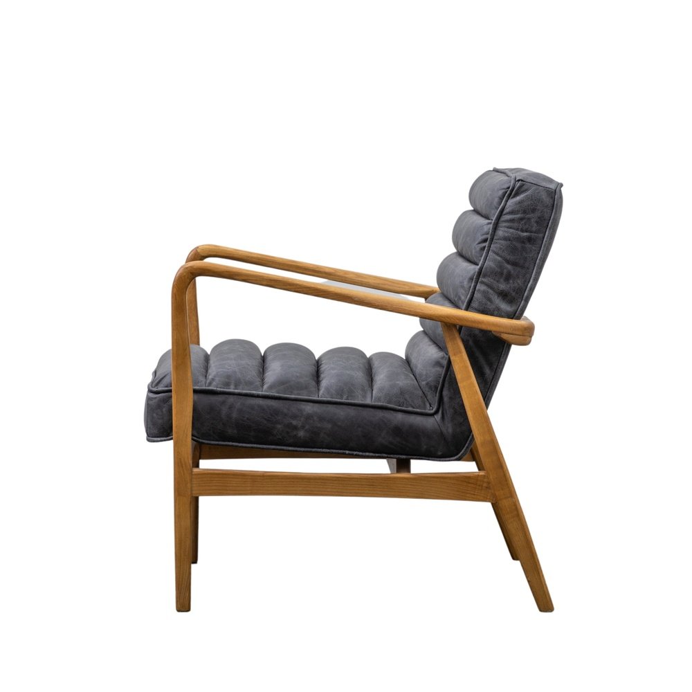 Product photograph of Gallery Interiors Datsun Occasional Chair In Antique Ebony from Olivia's.