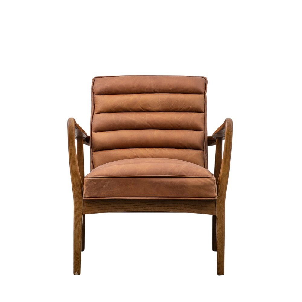 Product photograph of Gallery Interiors Datsun Occasional Chair In Vintage Brown from Olivia's.