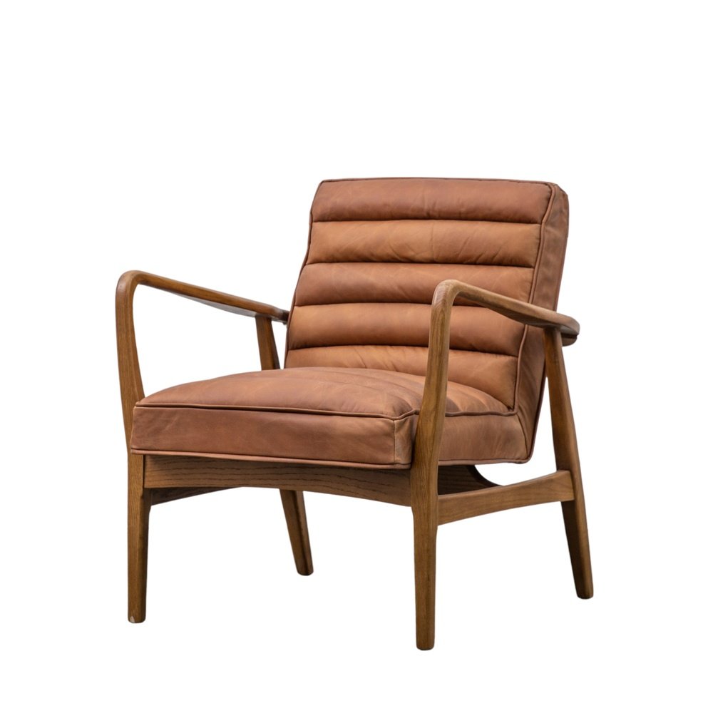 Product photograph of Gallery Interiors Datsun Occasional Chair In Vintage Brown from Olivia's