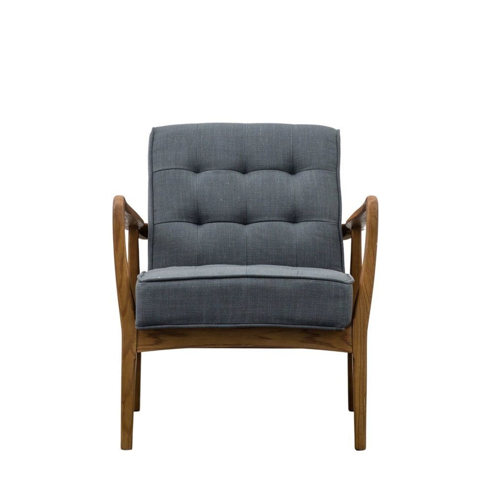 Product photograph of Gallery Interiors Humber Occasional Chair In Dark Grey from Olivia's.