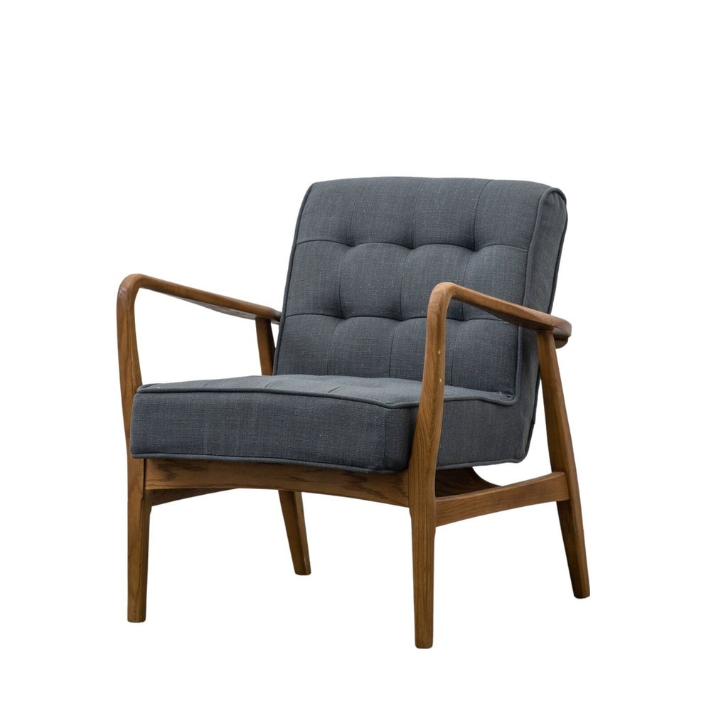 Product photograph of Gallery Interiors Humber Occasional Chair In Dark Grey from Olivia's