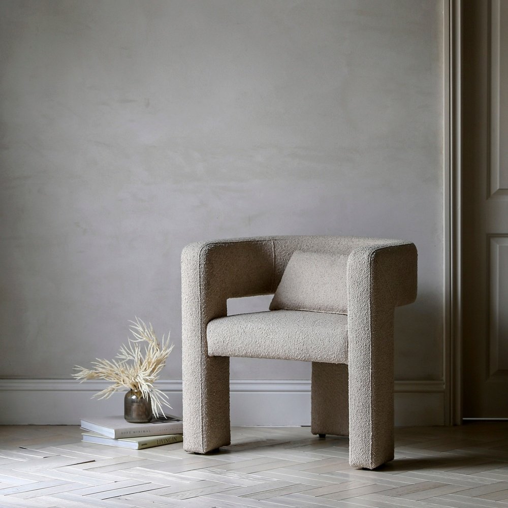 Product photograph of Gallery Interiors Torrington Armchair In Taupe from Olivia's.