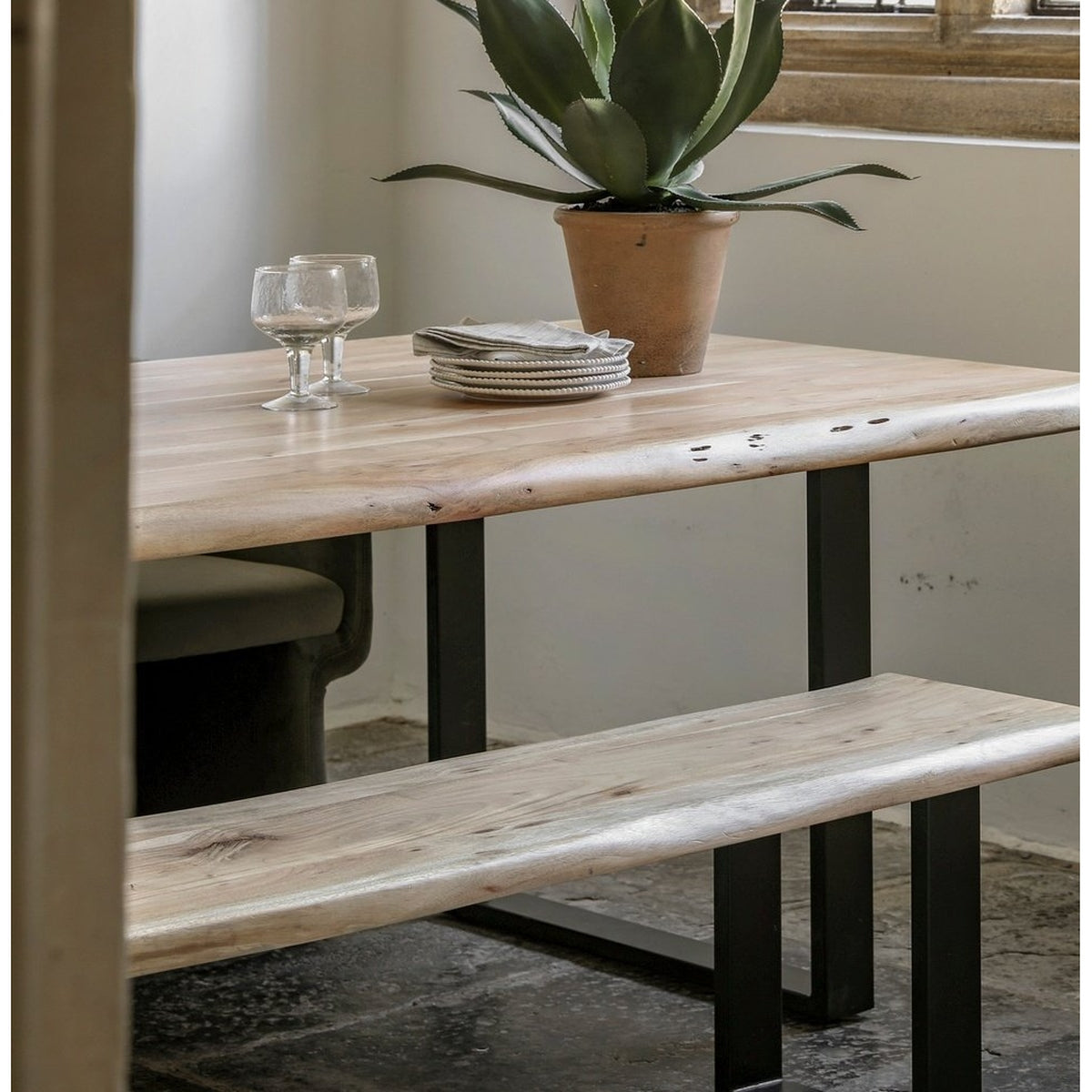 Product photograph of Gallery Interiors Chadwell Dining Bench from Olivia's.