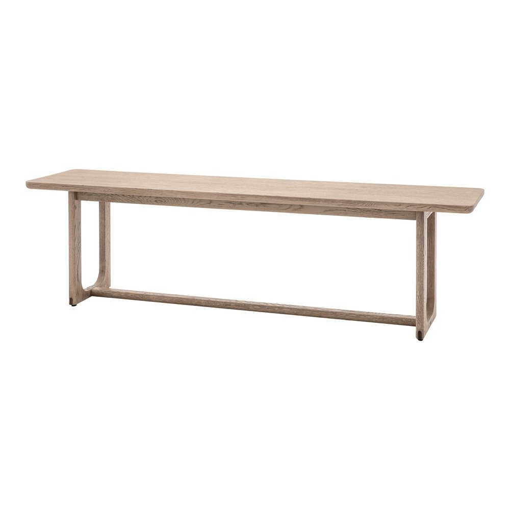Product photograph of Gallery Interiors Croft Dining Bench In Smoke from Olivia's.