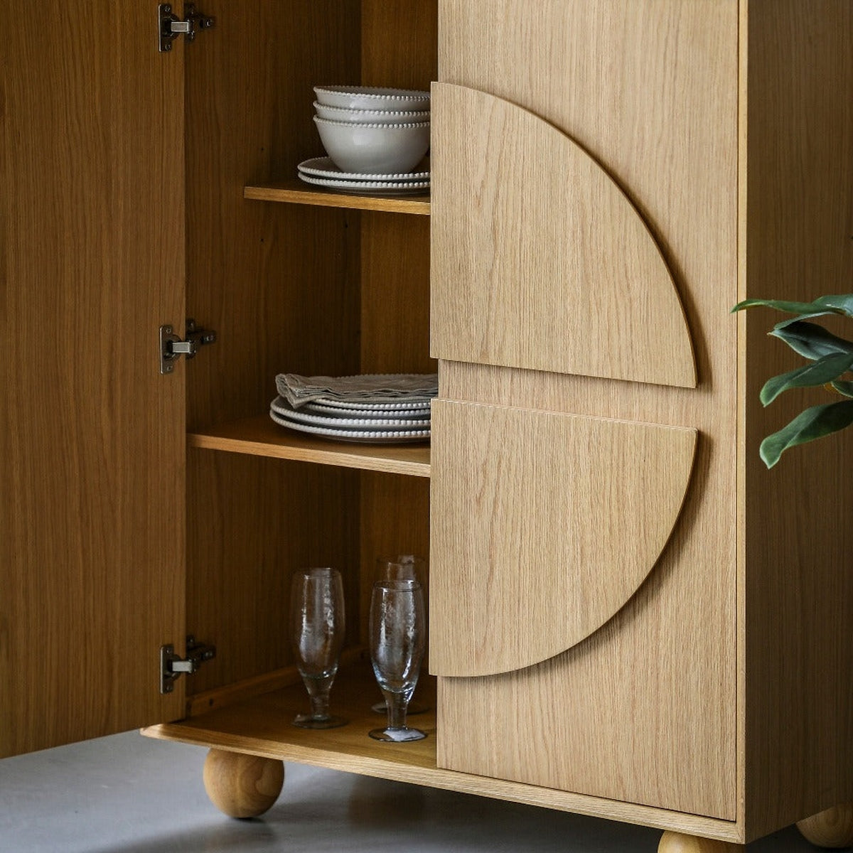 Product photograph of Gallery Interiors Gavo 2 Door Drinks Cabinet from Olivia's.