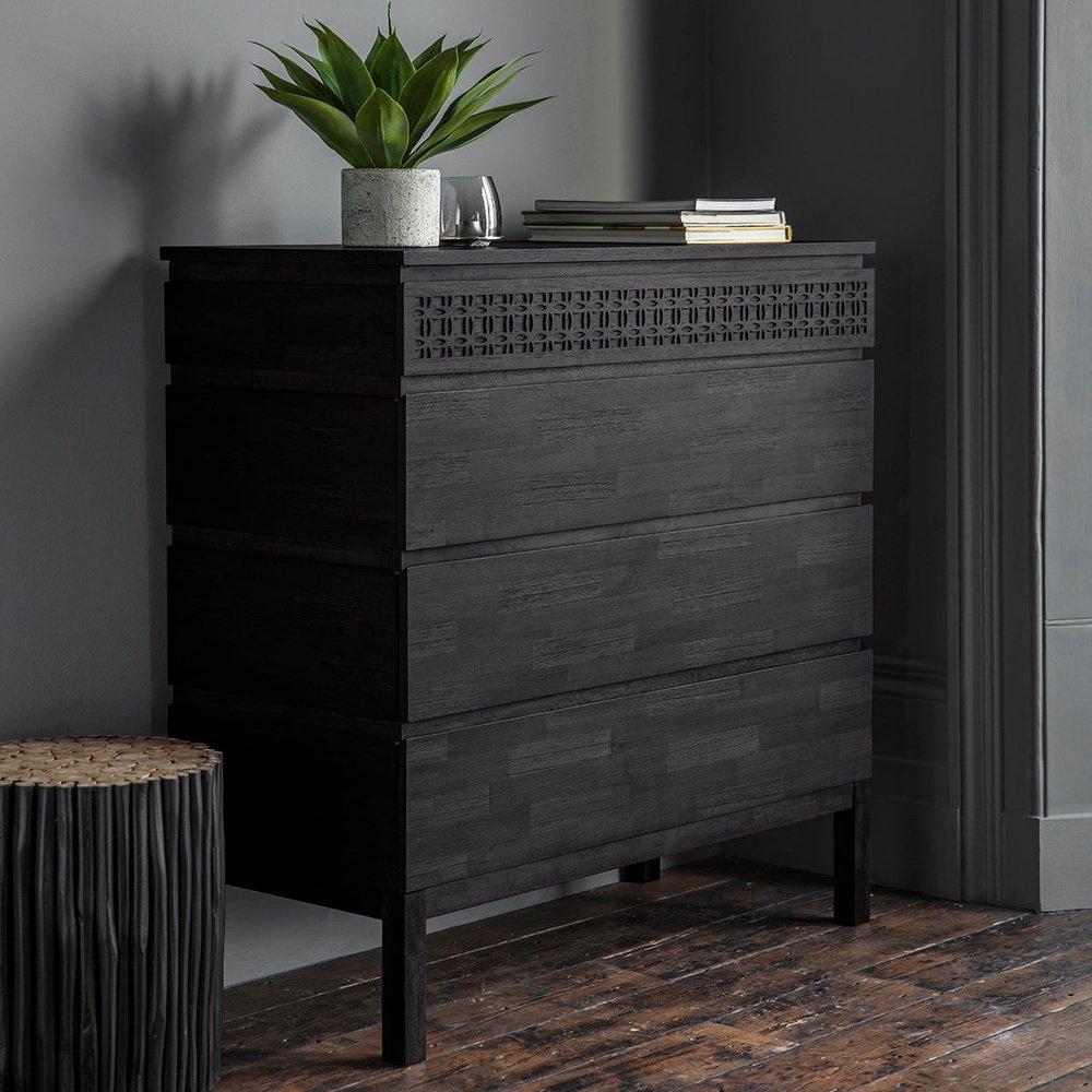 Product photograph of Gallery Interiors Boho Boutique 4 Drawer Chest from Olivia's.