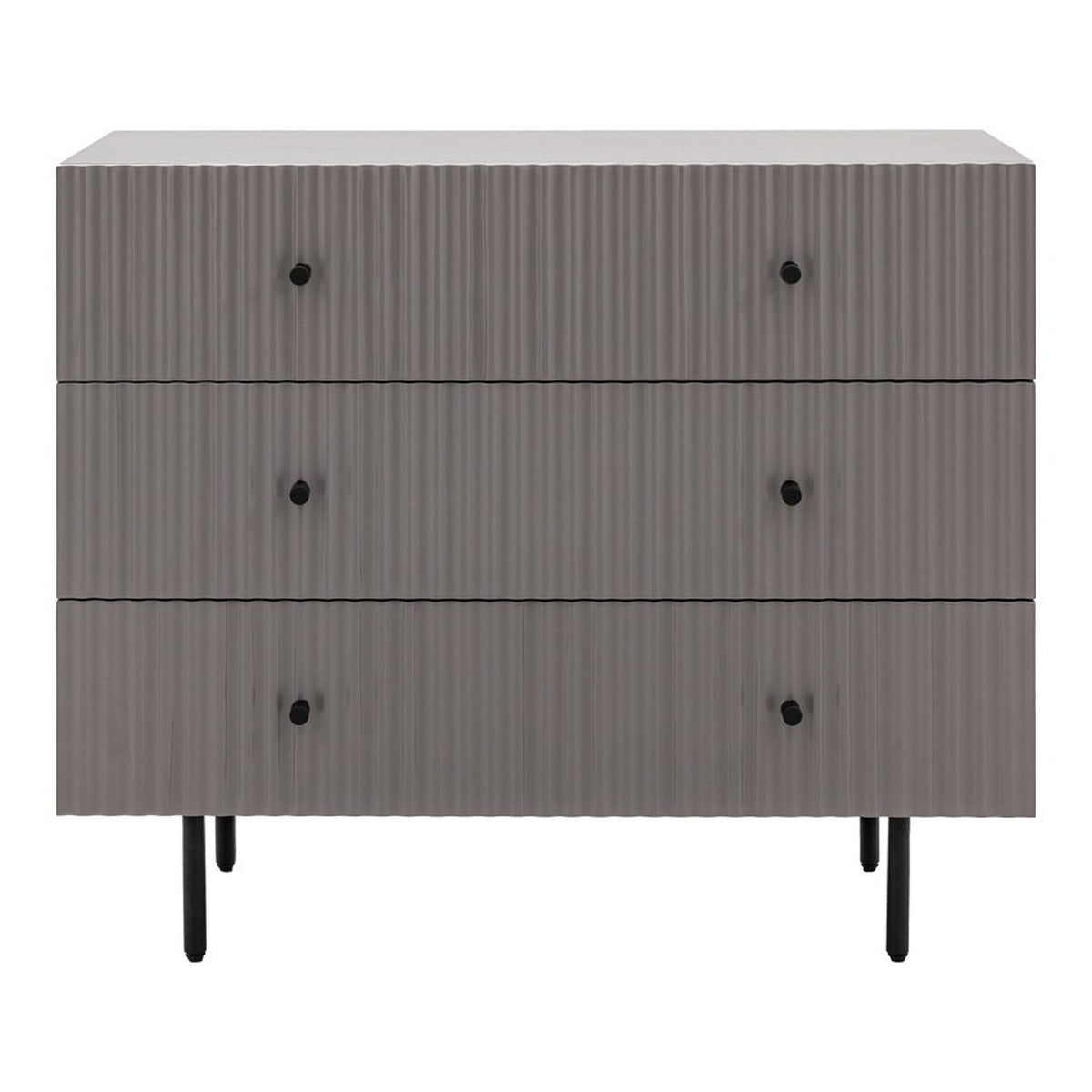 Product photograph of Gallery Interiors Denton 3 Drawer Chest In Grey from Olivia's