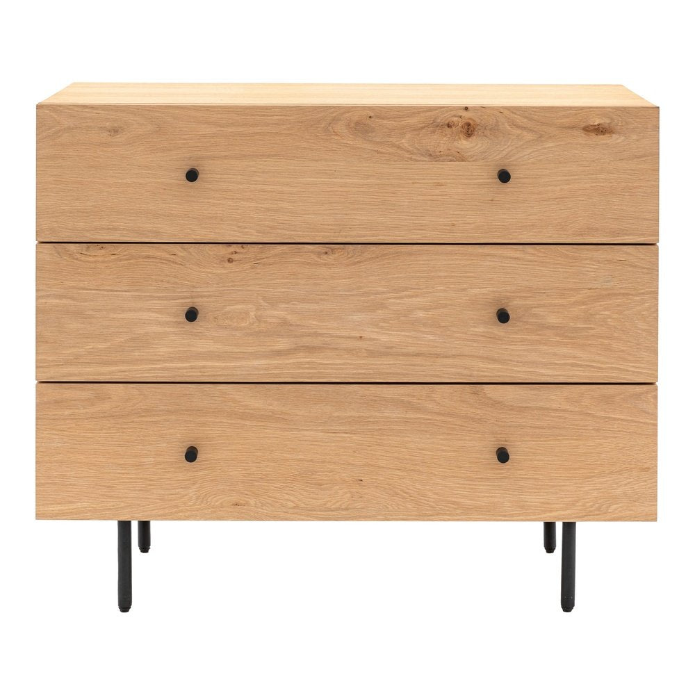 Product photograph of Gallery Interiors Kingsley 3 Drawer Chest In Natural from Olivia's