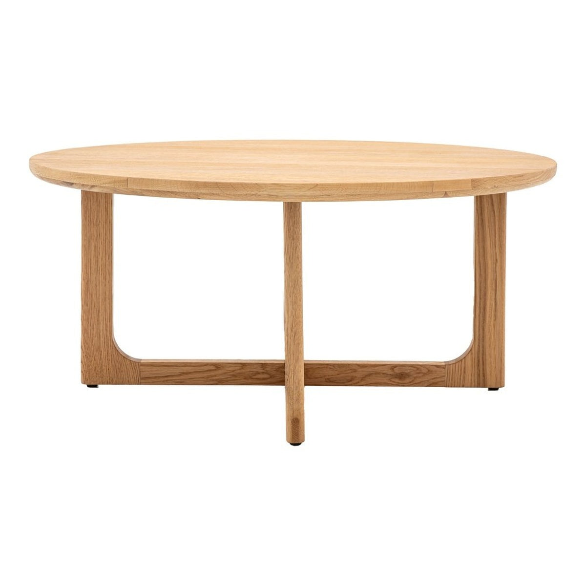 Product photograph of Gallery Interiors Croft Round Coffee Table In Natural from Olivia's