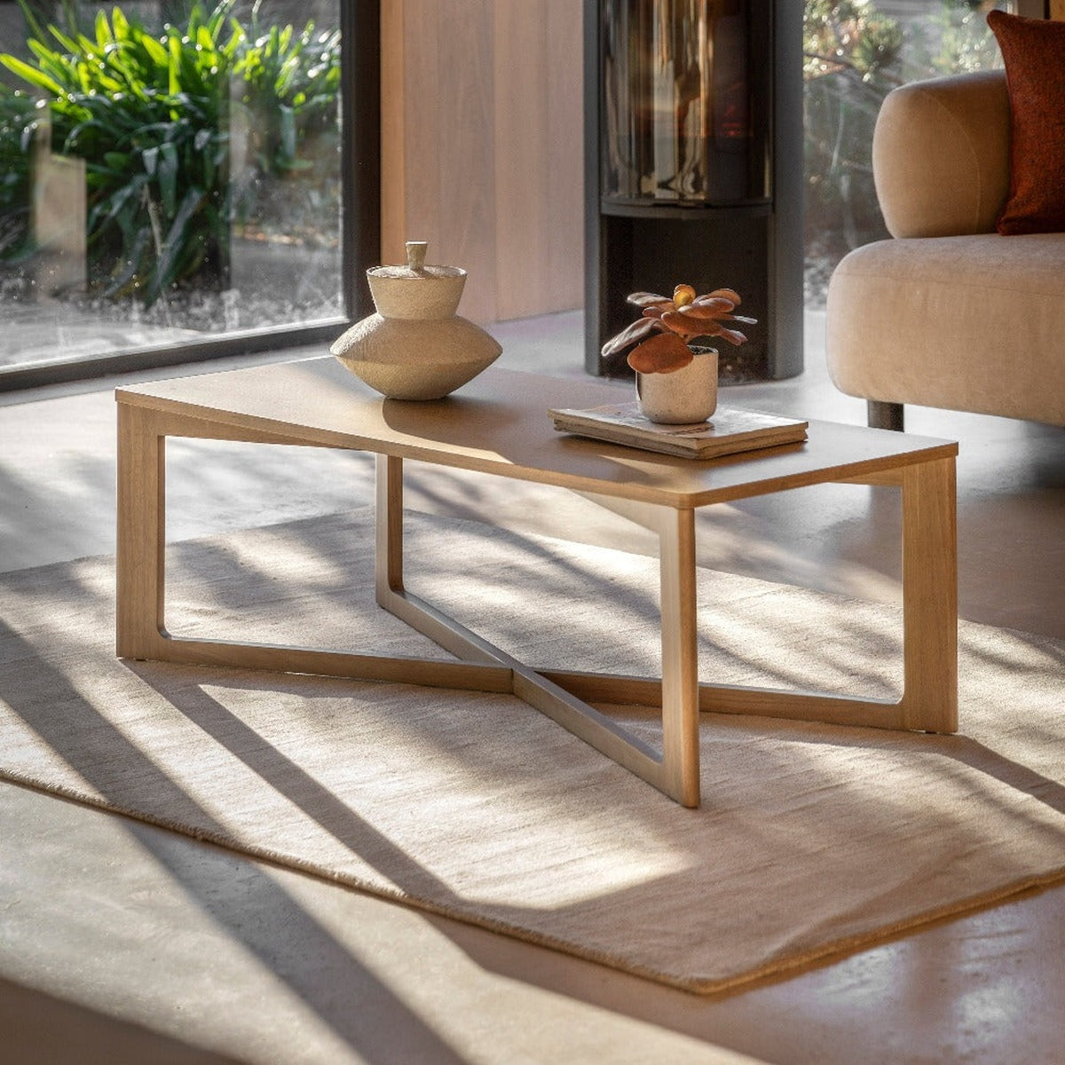 Product photograph of Gallery Interiors Panelled Coffee Table from Olivia's.