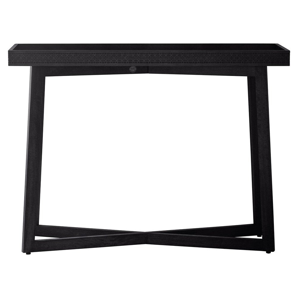 Product photograph of Gallery Interiors Boho Boutique Console Table In Black from Olivia's