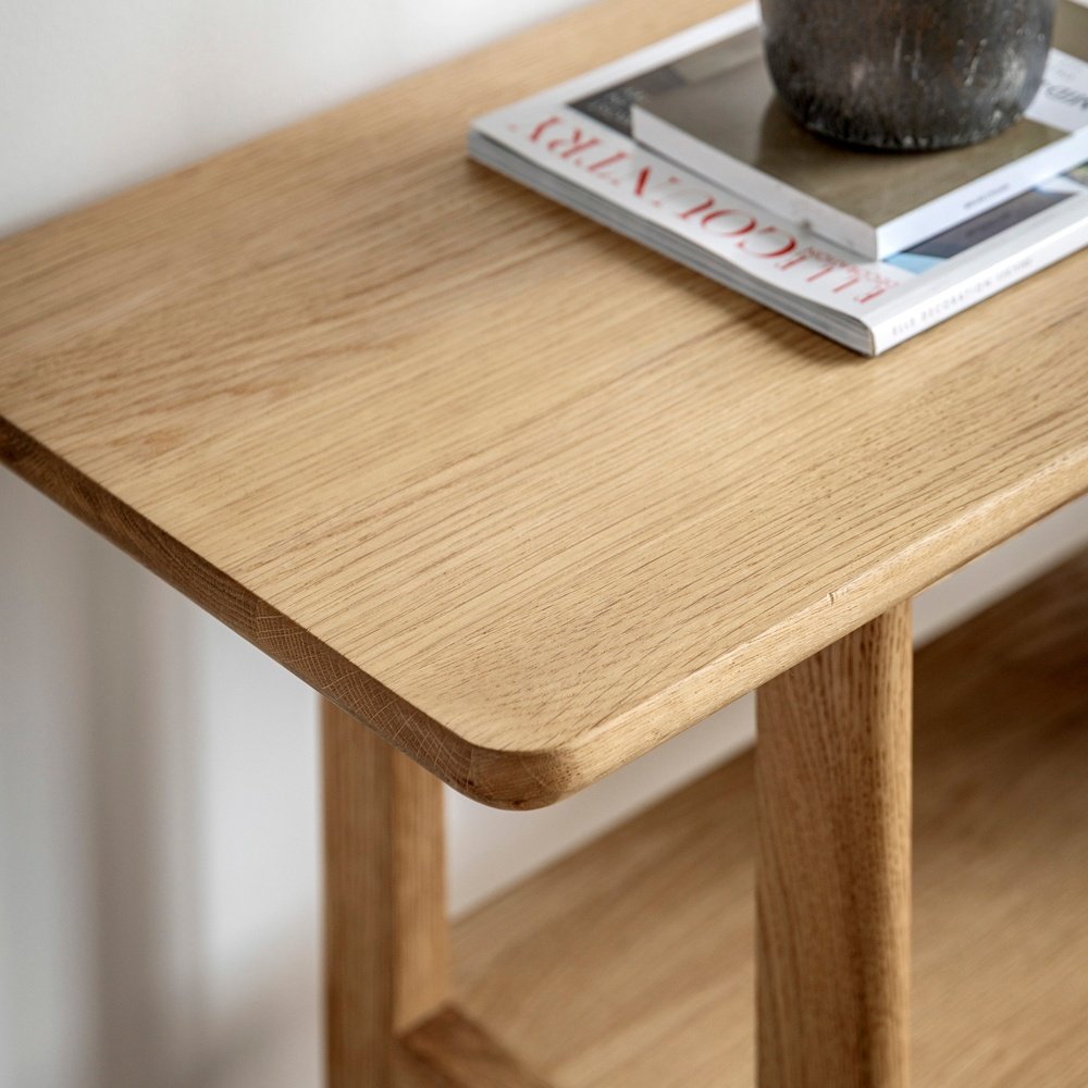 Product photograph of Gallery Interiors Croft Console Table In Natural from Olivia's.