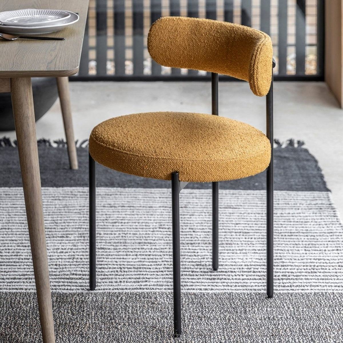 Product photograph of Gallery Interiors Torrington Set Of 2 Dining Chairs In Ochre from Olivia's.