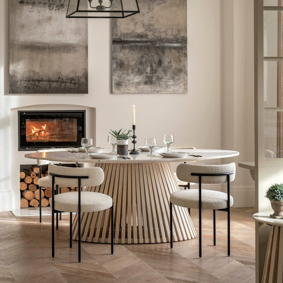 Product photograph of Sorrento Oval Dining Table from Olivia's.