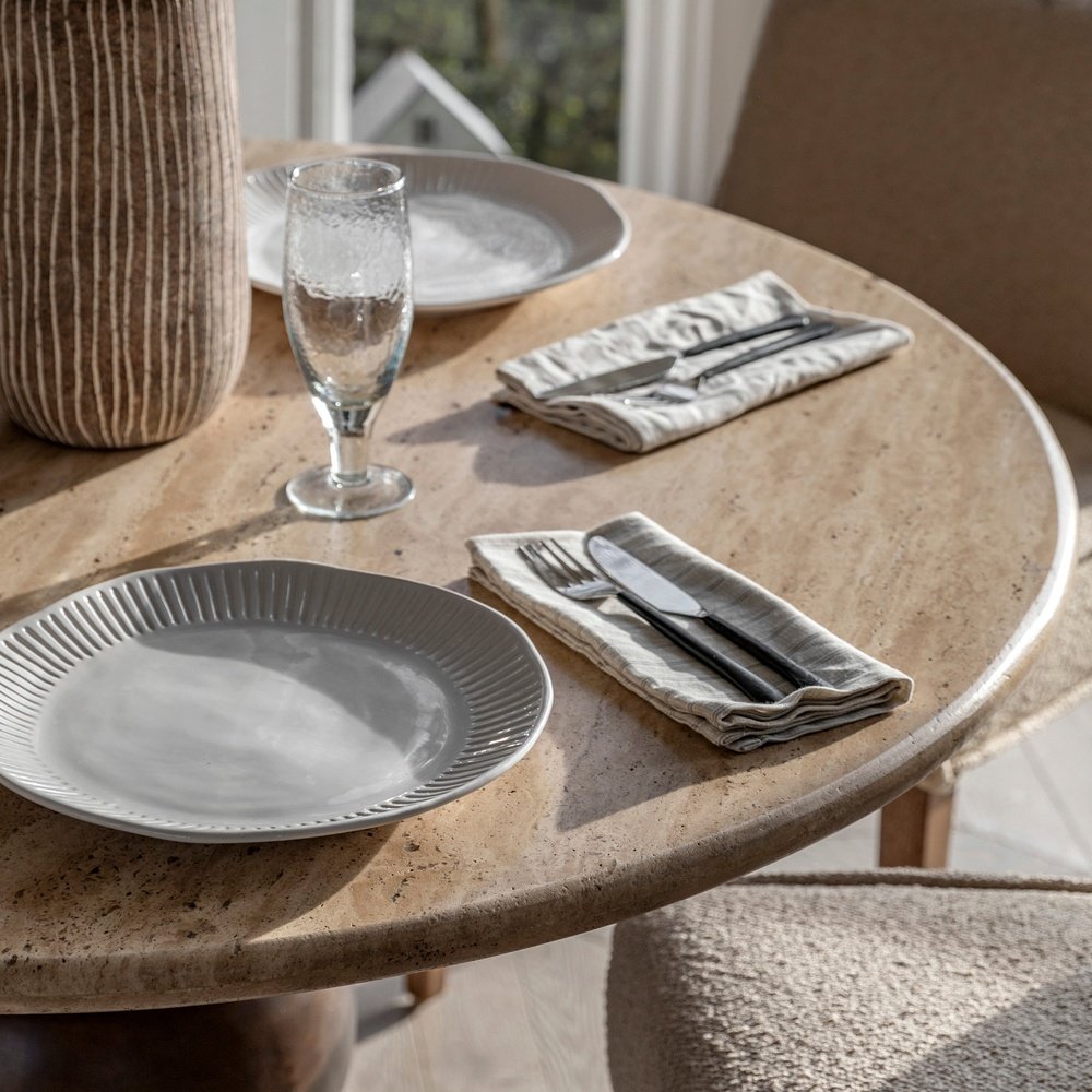 Product photograph of Gallery Interiors Sable Round Dining Table from Olivia's.