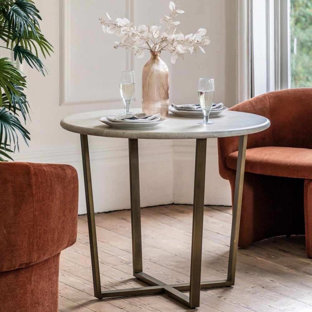 Product photograph of Gallery Interiors Dover Round Dining Table from Olivia's.