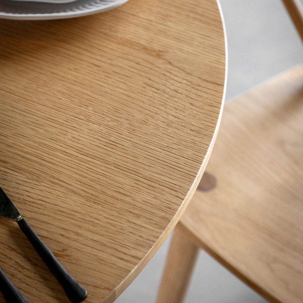 Product photograph of Gallery Interiors Croft Round Dining Table In Natural from Olivia's.