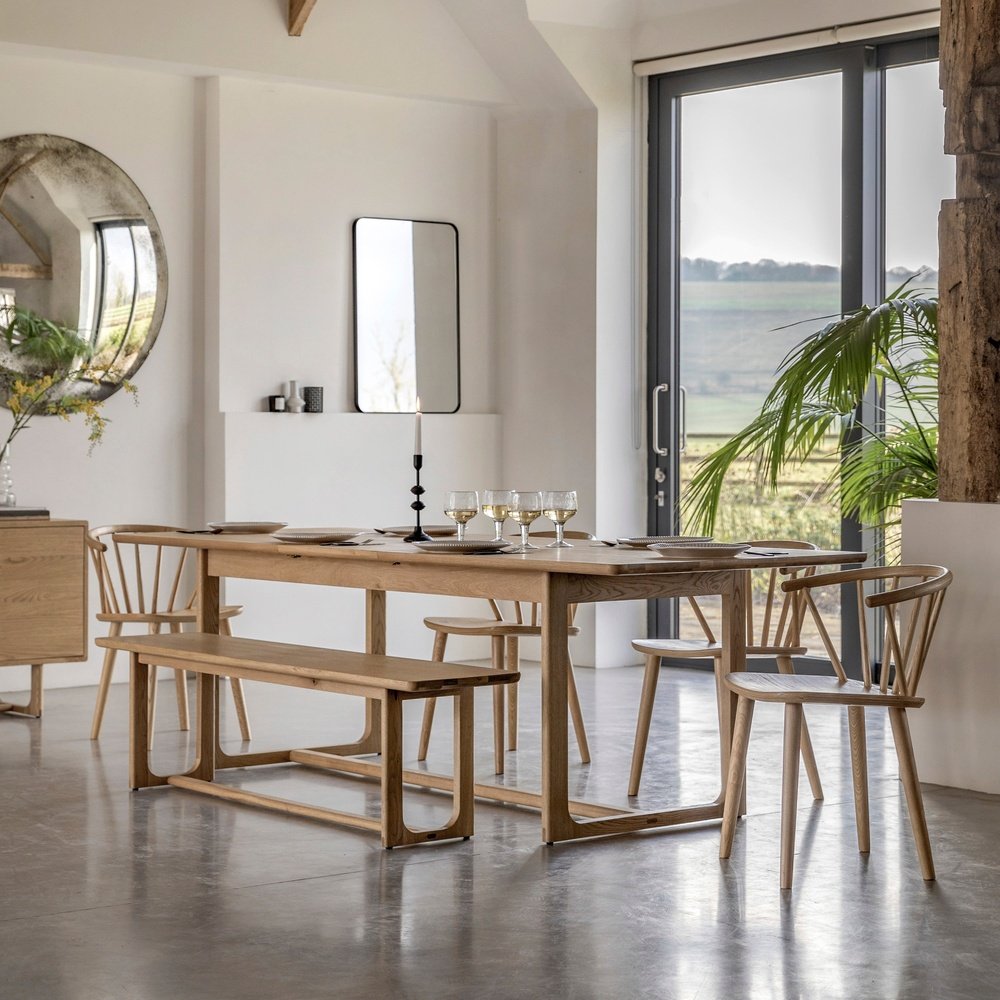 Product photograph of Gallery Interiors Croft Extendable Dining Table In Natural from Olivia's.