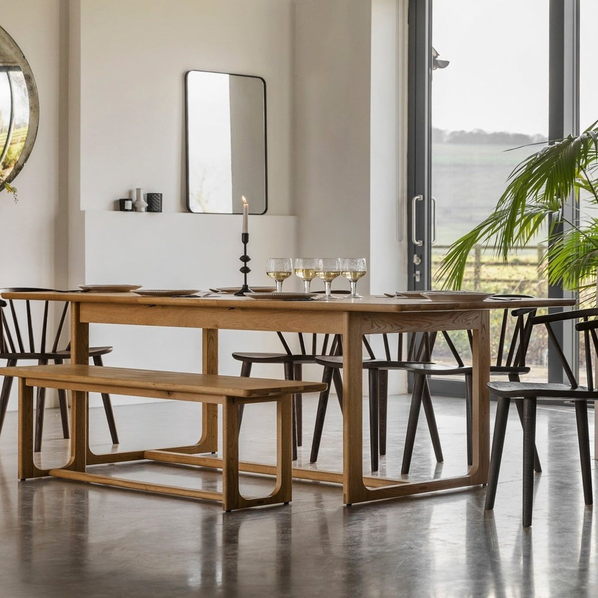 Product photograph of Gallery Interiors Croft Extendable Dining Table In Natural from Olivia's.