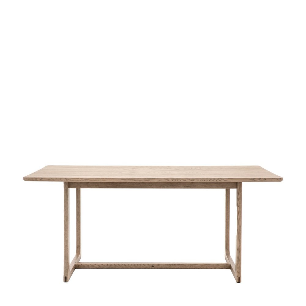 Product photograph of Gallery Interiors Croft Dining Table In Smoke from Olivia's