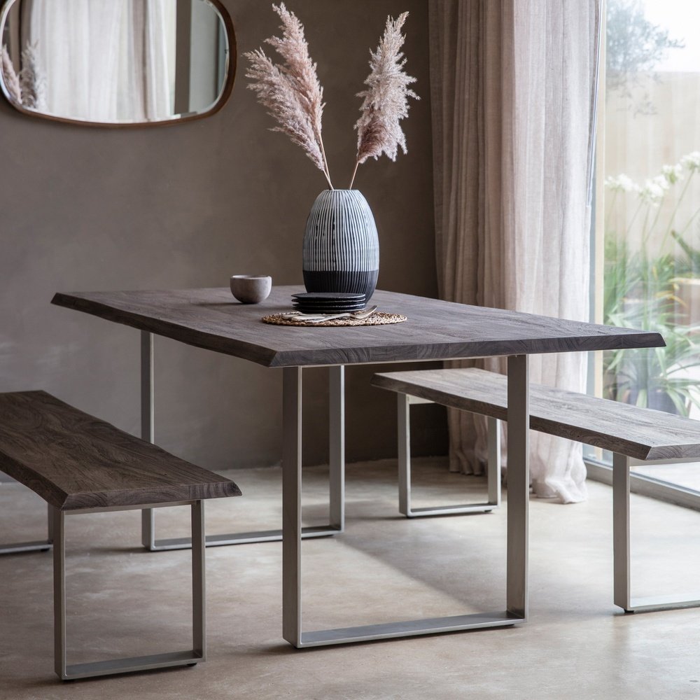 Product photograph of Gallery Interiors Huntington Large 8 - 10 Seater Dining Table In Grey from Olivia's.