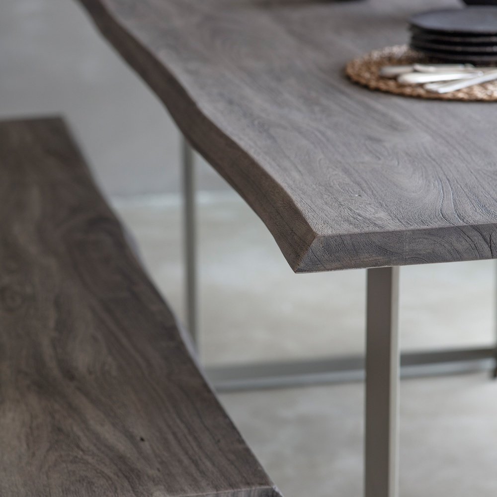 Product photograph of Gallery Interiors Huntington Large 8 - 10 Seater Dining Table In Grey from Olivia's.