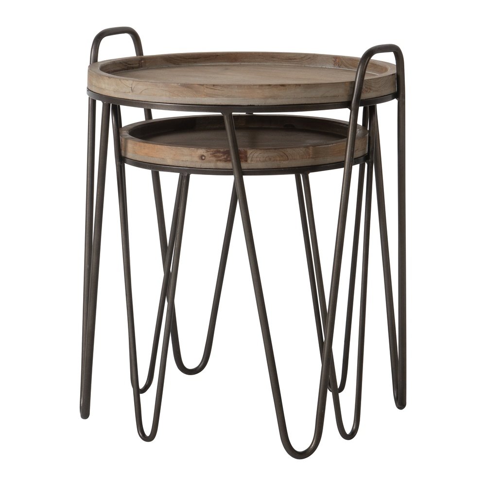 Product photograph of Gallery Interiors Hudson Living Nuffield Nest Of 2 Tables from Olivia's.
