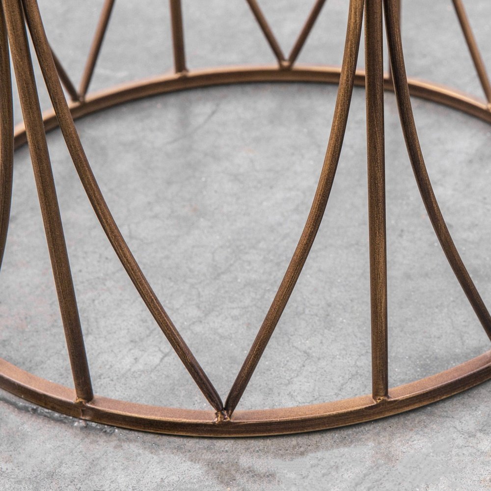 Product photograph of Gallery Interiors Highgate Side Table In Antique Gold from Olivia's.