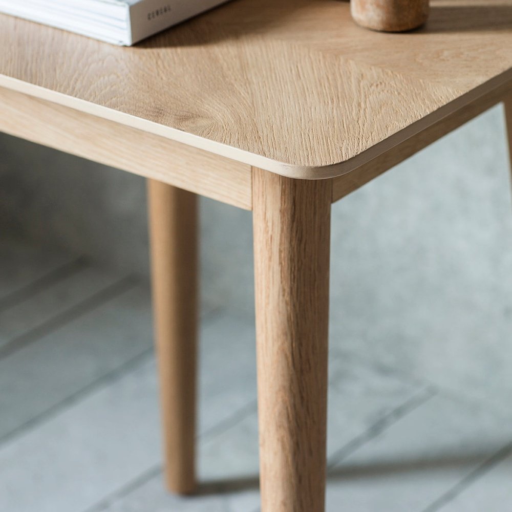 Product photograph of Gallery Interiors Milano Scandi Side Table In Light Oak from Olivia's.