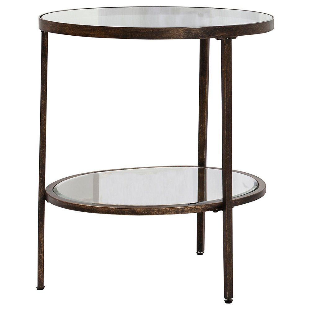 Product photograph of Gallery Interiors Hudson Side Table In Aged Bronze from Olivia's