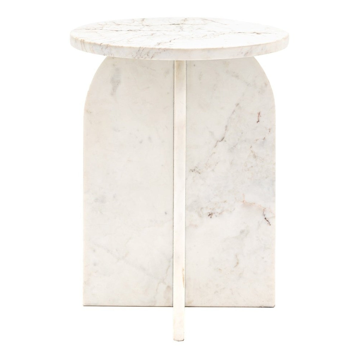 Gallery Interiors Charmouth Side Table In White