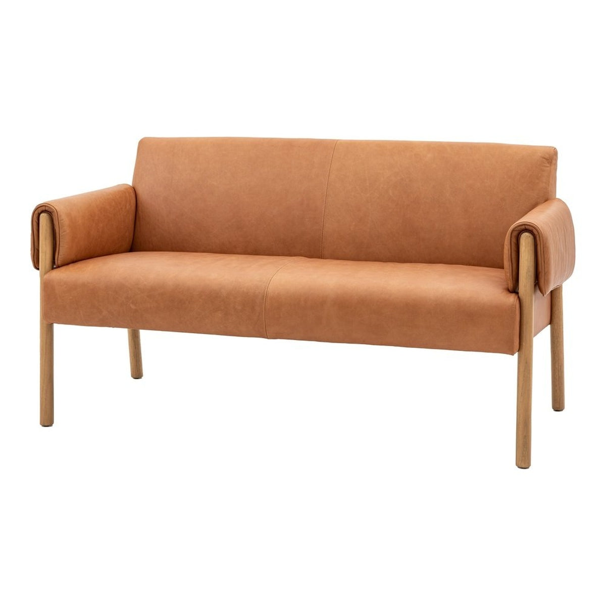 Product photograph of Gallery Interiors Melrose 2 Seater Sofa In Brown Leather from Olivia's.