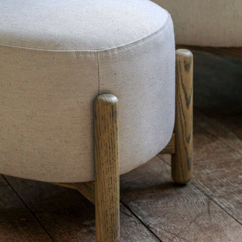 Product photograph of Gallery Interiors Selhurst Footstool In Natural from Olivia's.