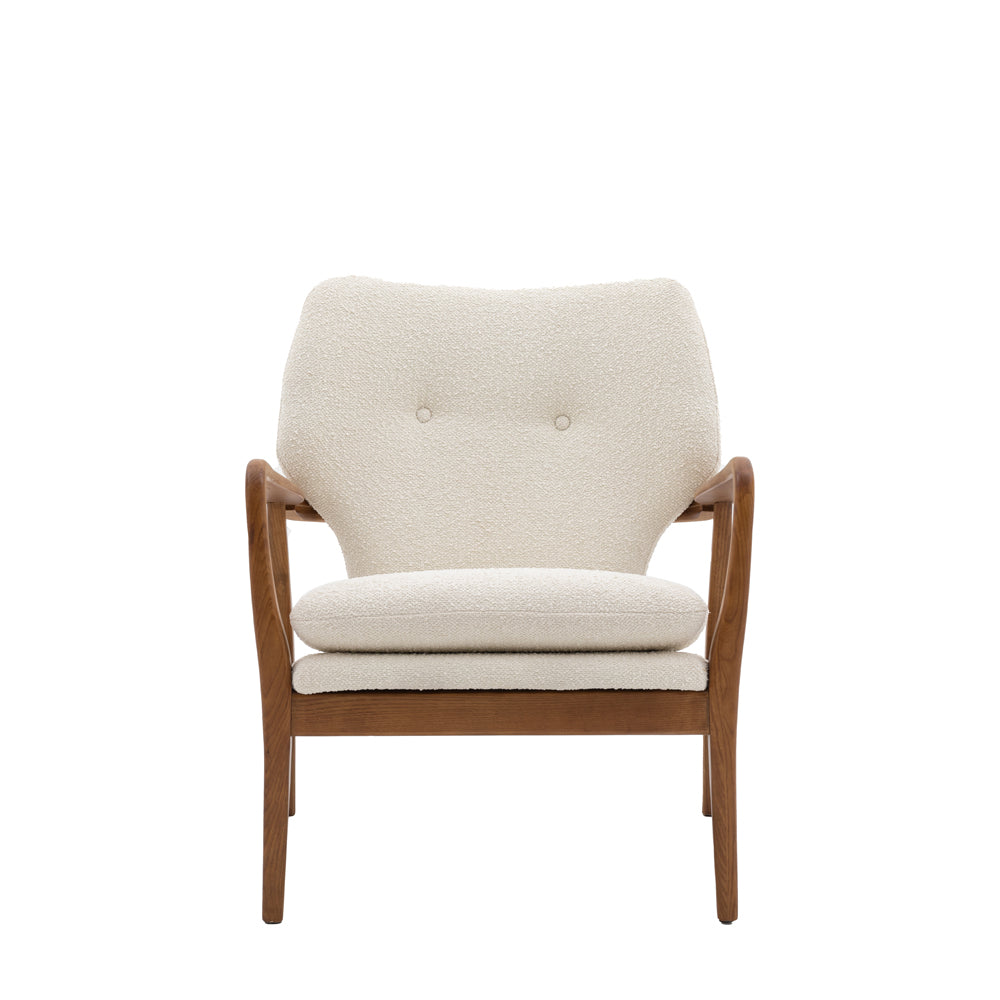 Gallery Interiors Kensal Armchair In Cream Outlet