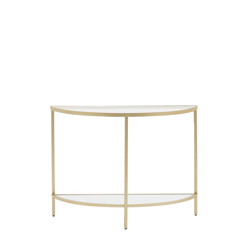 Gallery Interiors Hodson Console Table In Champagne Outlet
