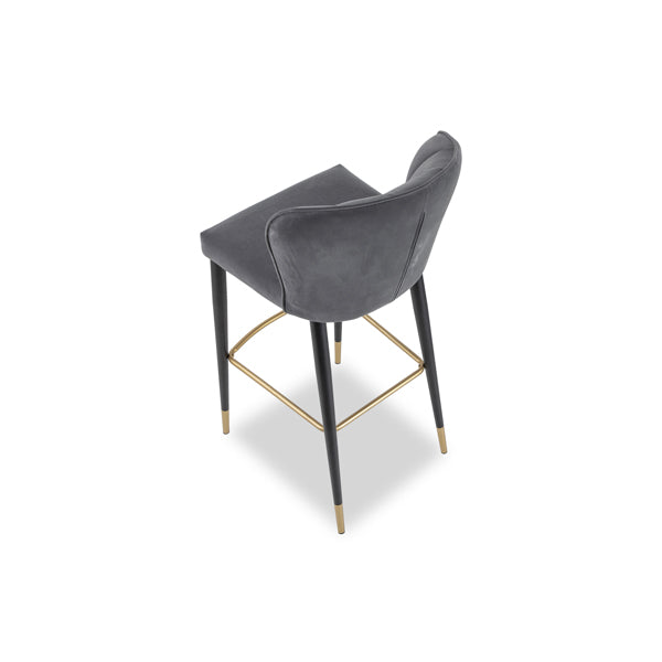 Product photograph of Liang Eimil Maya Kaster Ancor Grey Bar Stool Outlet from Olivia's.
