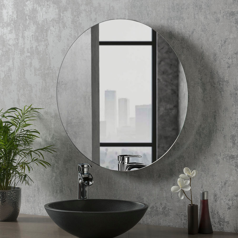 Product photograph of Olivia S Halifax Anti-fog Round Bathroom Mirror from Olivia's