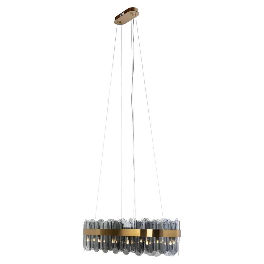 Product photograph of Richmond Interiors Julio Pendant Lamp In Brushed Gold from Olivia's.