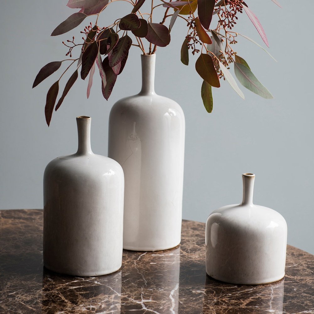 Product photograph of Vormark Set Of 3 Ornamental Vases - Natural from Olivia's.